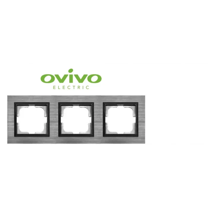  İnox Üçlü Çerçeve Quantum - Priz ve Anahtar İçin Uyumlu Çerçeve