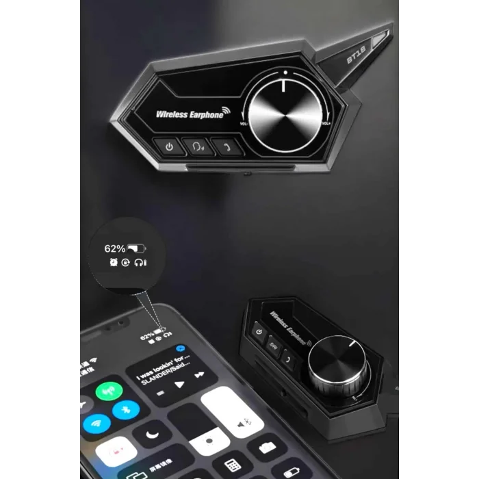 BUĞZ Intercom Kask Kulaklığı ANC Özelliği Yüksek Ses Kaliteli Bluetooth Kulaklık