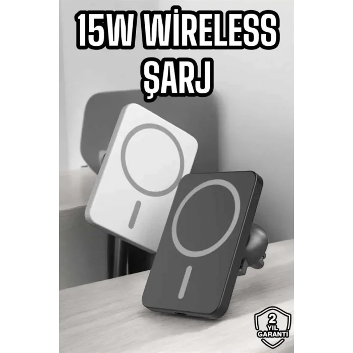  İOS Uyumlu Manyetik Tasarım Magsafe İphone 12/13/14/15 Uyumlu Powerbank