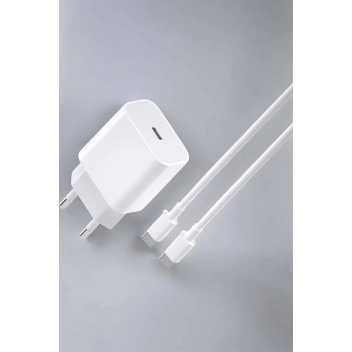 BUĞZ İOS Uyumlu Type-C Girişli Hızlı Şarj 15/15 Pro Max Adaptör ve Kablosu - BUĞZ