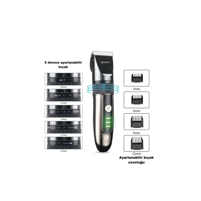 BUĞZ Ip-1012 Kişisel Bakım Aleti Profesyonel Saç- Sakal Vücut Tüyleri Kesme Tıraş Makinesi