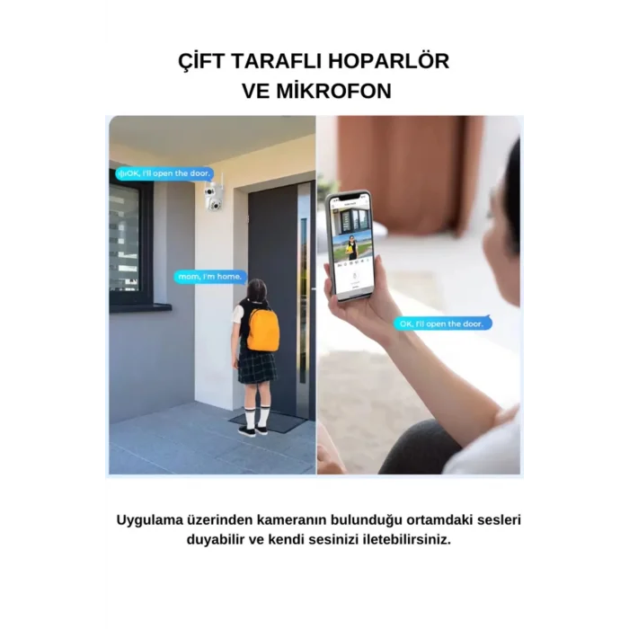 BUĞZ Ip Kamera 2+2 Mp 4mp 1080p Ultra Hd Hareketli Sensör Dış Ortam Ip Kamera Speed Dome Akıllı Ip Çift Kamera