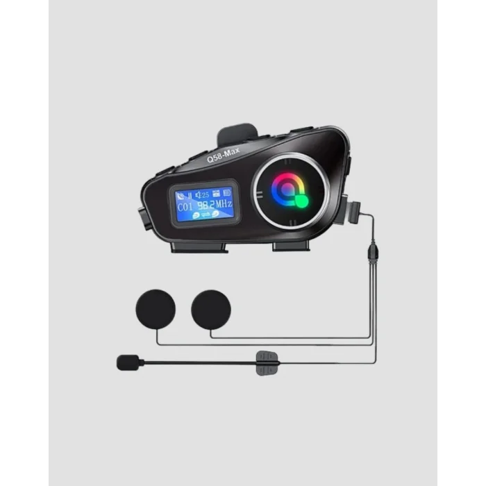 BUĞZ IP65 Suya Dayanıklı Kask Bluetooth Kulaklık LCD Ekranlı