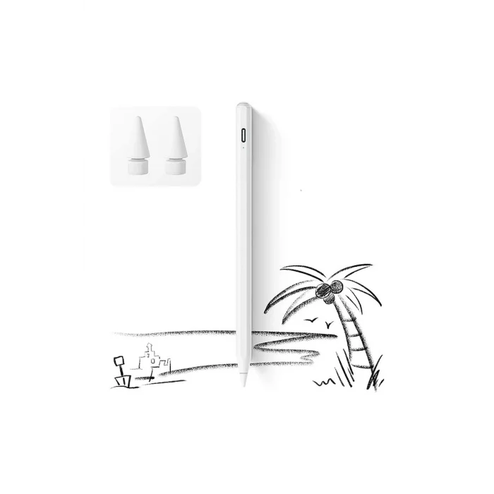 BUĞZ İpad 2018-2022 İçin Düğmeli Stylus Kalem, Avuç İçi Reddetme Aktif Kalem Apple Uyumlu