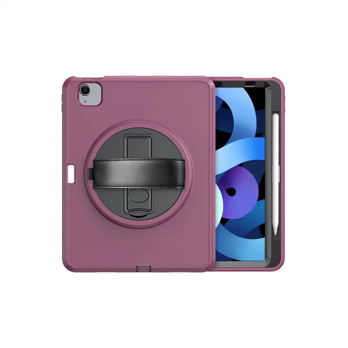 BUĞZ İpad 2022 10.9 (10.nesil) Kılıf Hand Strap Tablet Kılıfı - Mürdüm