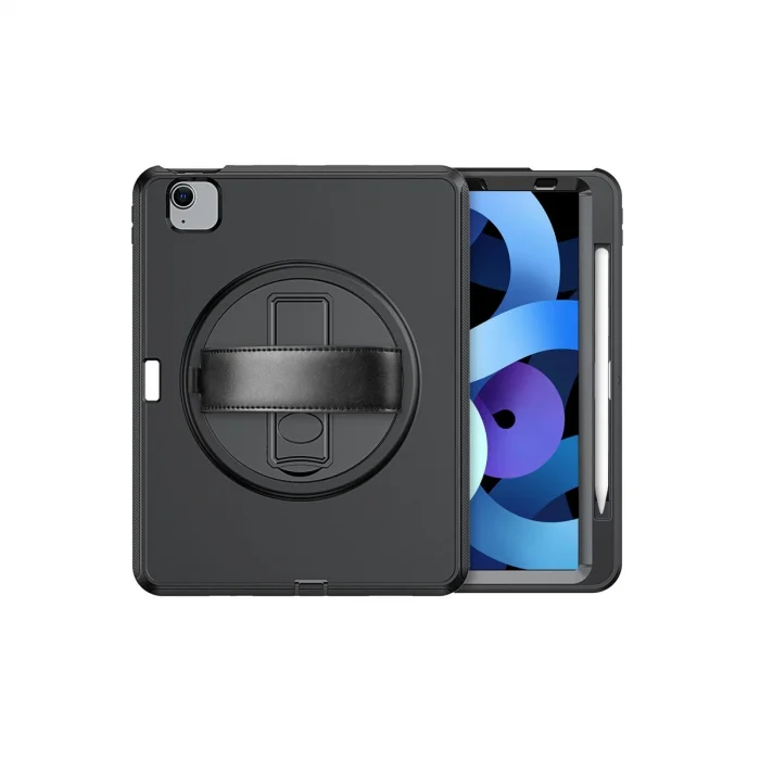 BUĞZ İpad 2022 10.9 (10.nesil) Kılıf Hand Strap Tablet Kılıfı - Siyah