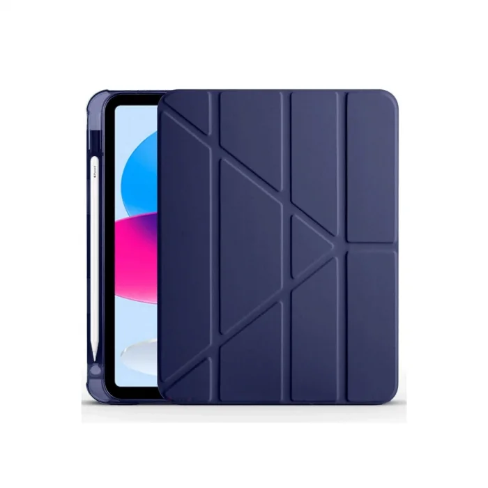 BUĞZ İpad 2022 10.9 (10.nesil) Kılıf Kalemlikli Mars Tablet Kılıfı - Lacivert