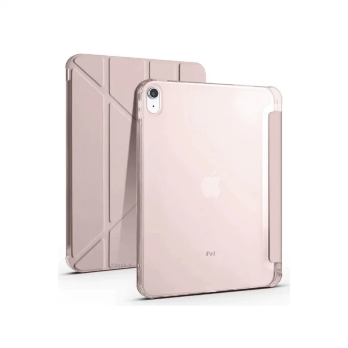 BUĞZ İpad 2022 10.9 (10.nesil) Kılıf Kalemlikli Mars Tablet Kılıfı - Rose Gold