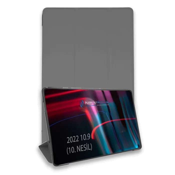 BUĞZ İpad 2022 10.9 (10.nesil) Kılıf Tablet Smart Kılıf - Koyu Gri