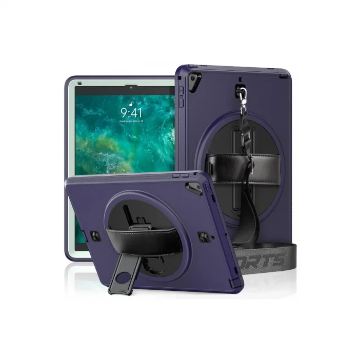 BUĞZ İpad 5 Air 9.7 Kılıf Strap-c Otterbox Tablet Kapak - Lacivert