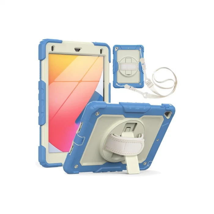 BUĞZ İpad 5 Air 9.7 Kılıf Strap New Tablet Kapak - Mavi