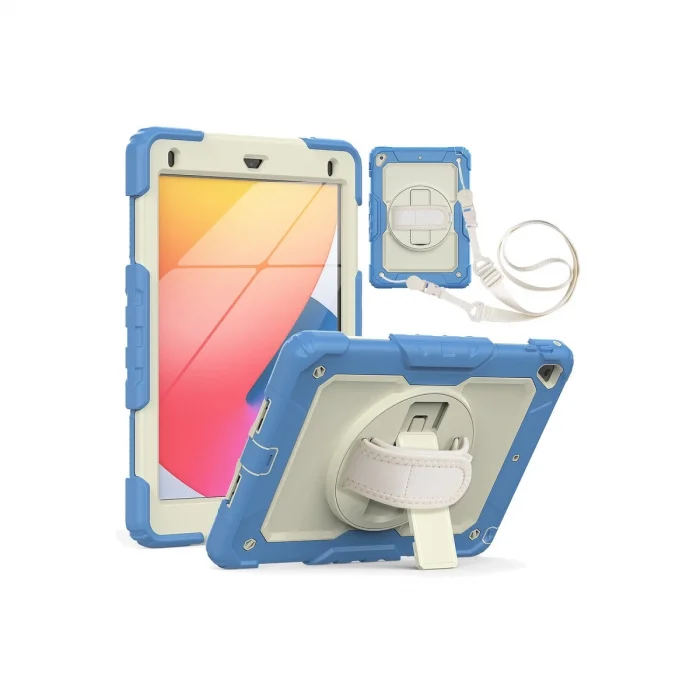 BUĞZ İpad 5 Air 9.7 Kılıf Strap New Tablet Kapak - Mavi