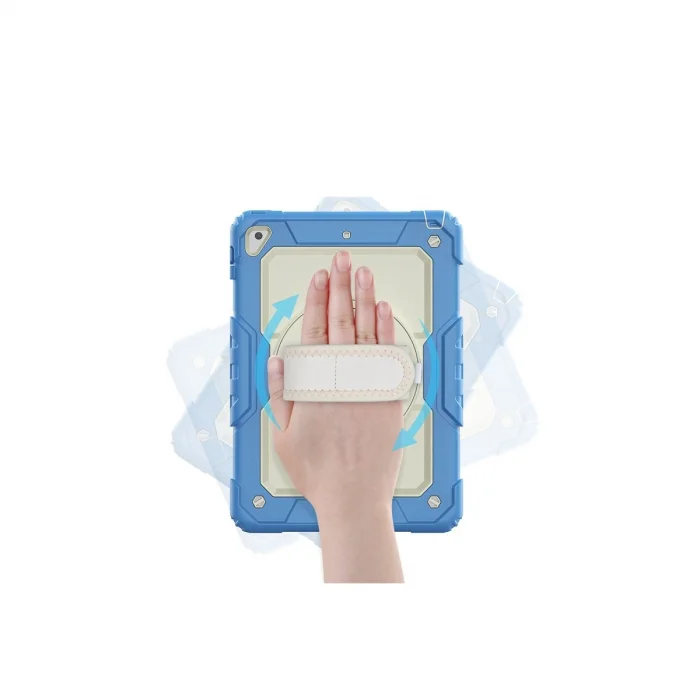 BUĞZ İpad 5 Air 9.7 Kılıf Strap New Tablet Kapak - Mavi