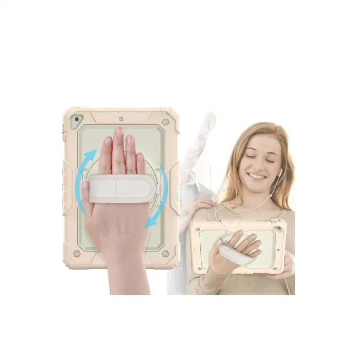 BUĞZ İpad 5 Air 9.7 Kılıf Strap New Tablet Kapak - Pembe