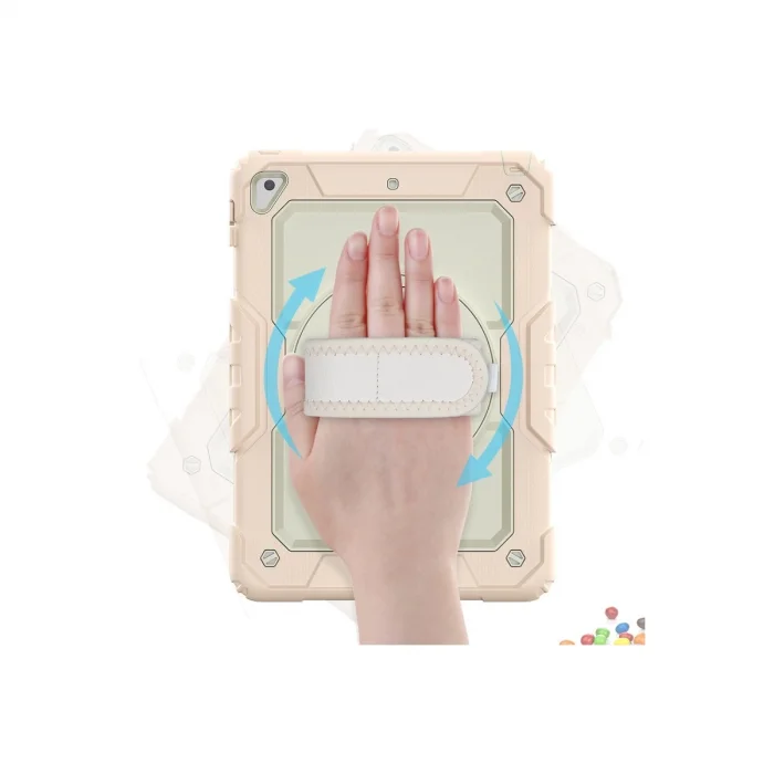 BUĞZ İpad 5 Air 9.7 Kılıf Strap New Tablet Kapak - Pembe