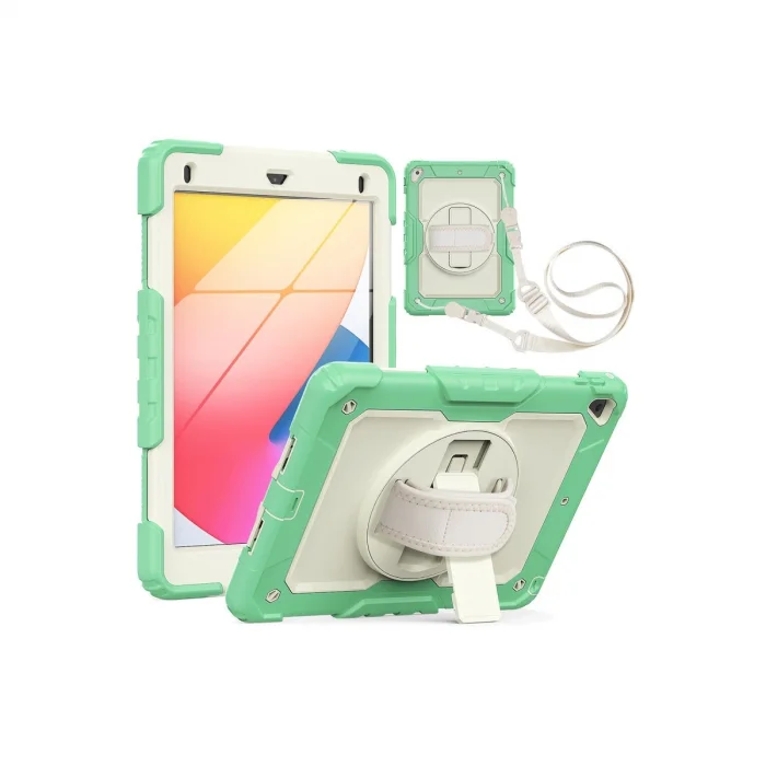 BUĞZ İpad 5 Air 9.7 Kılıf Strap New Tablet Kapak - Yeşil