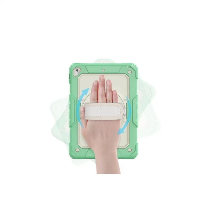 BUĞZ İpad 5 Air 9.7 Kılıf Strap New Tablet Kapak - Yeşil