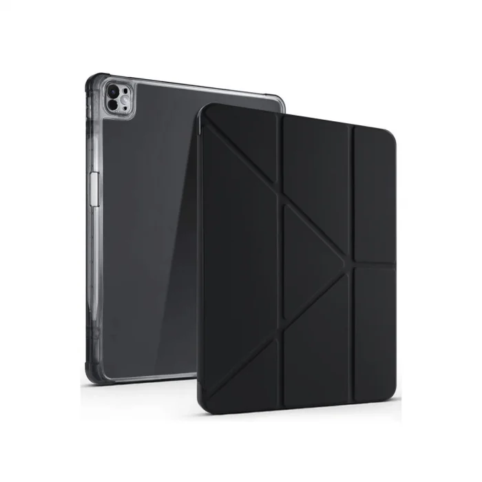 BUĞZ İpad Air 13 (2024) Kılıf Kalemlikli Mars Tablet Kılıfı - Siyah