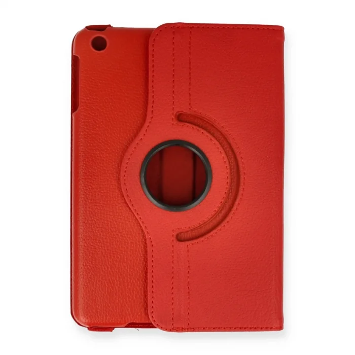 BUĞZ İpad Mini 1 Kılıf 360 Tablet Deri Kılıf - Kırmızı