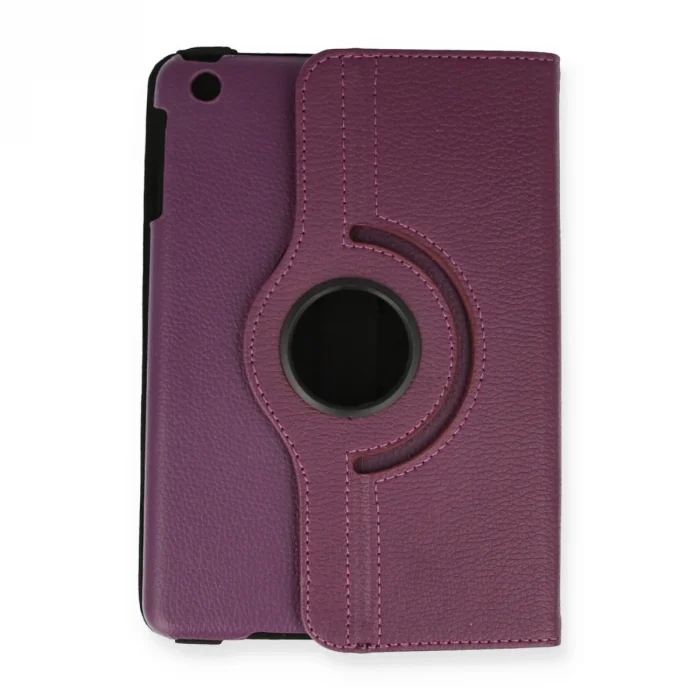 BUĞZ İpad Mini 1 Kılıf 360 Tablet Deri Kılıf - Mürdüm