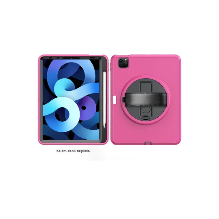 BUĞZ İpad Pro 11 (2018) Kılıf Hand Strap Tablet Kılıfı - Pembe
