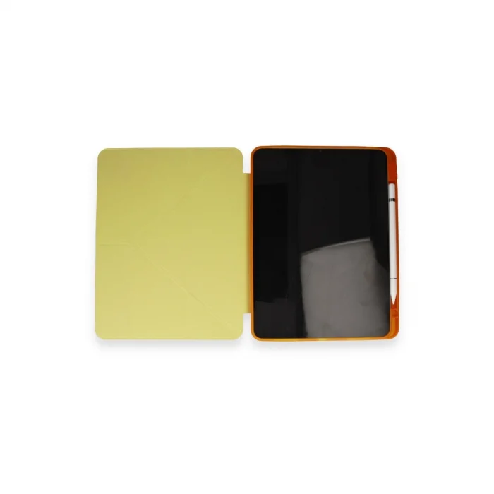 BUĞZ İpad Pro 11 (2018) Kılıf Kalemlikli Mars Tablet Kılıfı - Açık Sarı