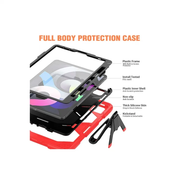 BUĞZ İpad Pro 11 (2020) Kılıf Griffin Tablet Kapak - Kırmızı