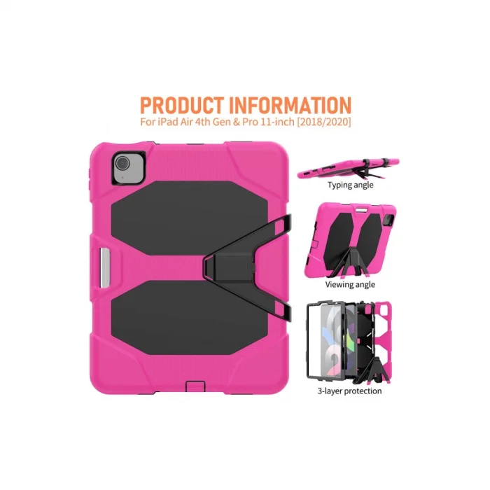 BUĞZ İpad Pro 11 (2020) Kılıf Griffin Tablet Kapak - Pembe