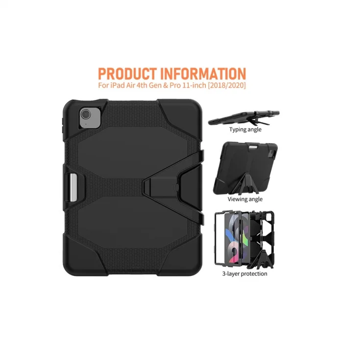 BUĞZ İpad Pro 11 (2020) Kılıf Griffin Tablet Kapak - Siyah