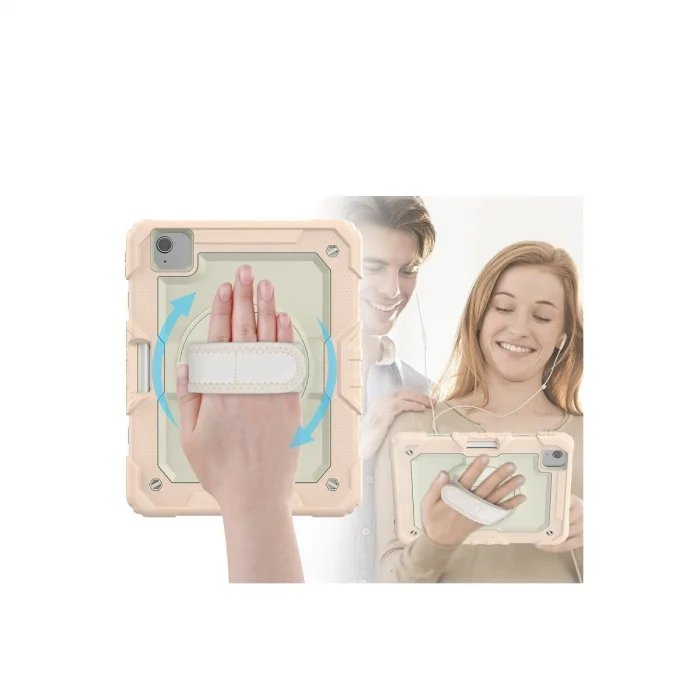 BUĞZ İpad Pro 11 (2020) Kılıf Strap New Tablet Kapak - Pembe