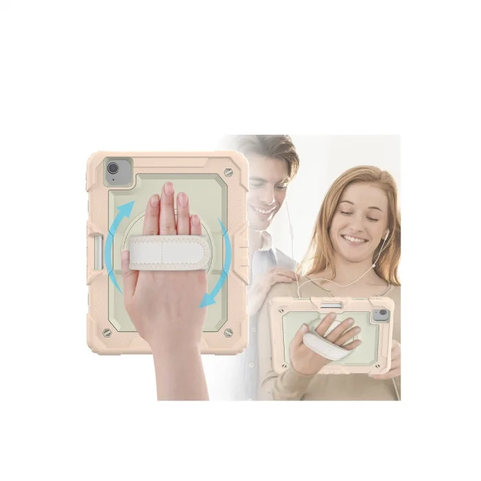 BUĞZ İpad Pro 11 (2020) Kılıf Strap New Tablet Kapak - Pembe