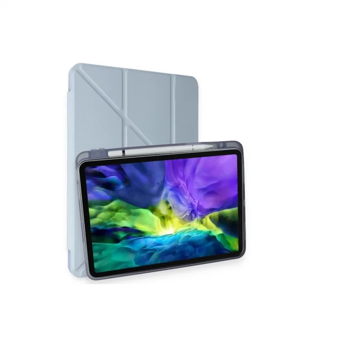 BUĞZ İpad Pro 11 (2024) Kılıf Kalemlikli Mars Tablet Kılıfı - Mavi