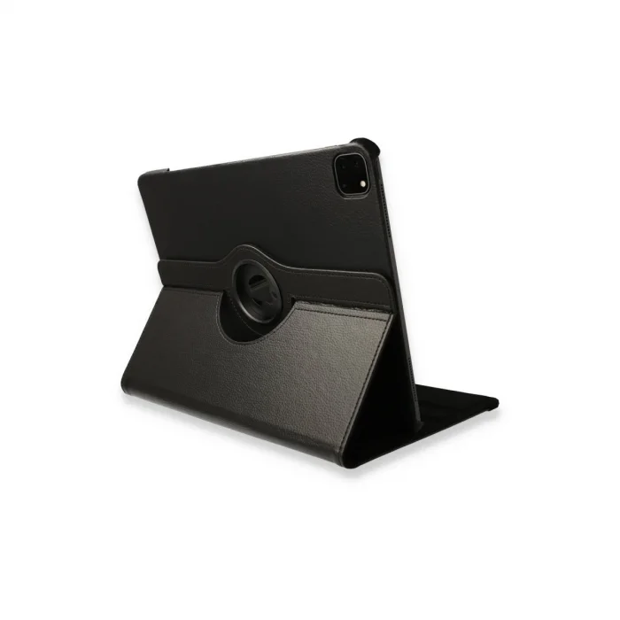 BUĞZ İpad Pro 12.9 (2021) Kılıf 360 Tablet Deri Kılıf - Siyah
