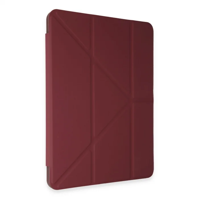 BUĞZ İpad Pro 12.9 (2021) Kılıf Kalemlikli Mars Tablet Kılıfı - Mürdüm