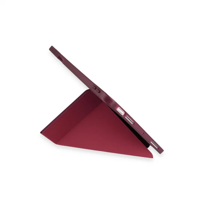 BUĞZ İpad Pro 12.9 (2021) Kılıf Kalemlikli Mars Tablet Kılıfı - Mürdüm