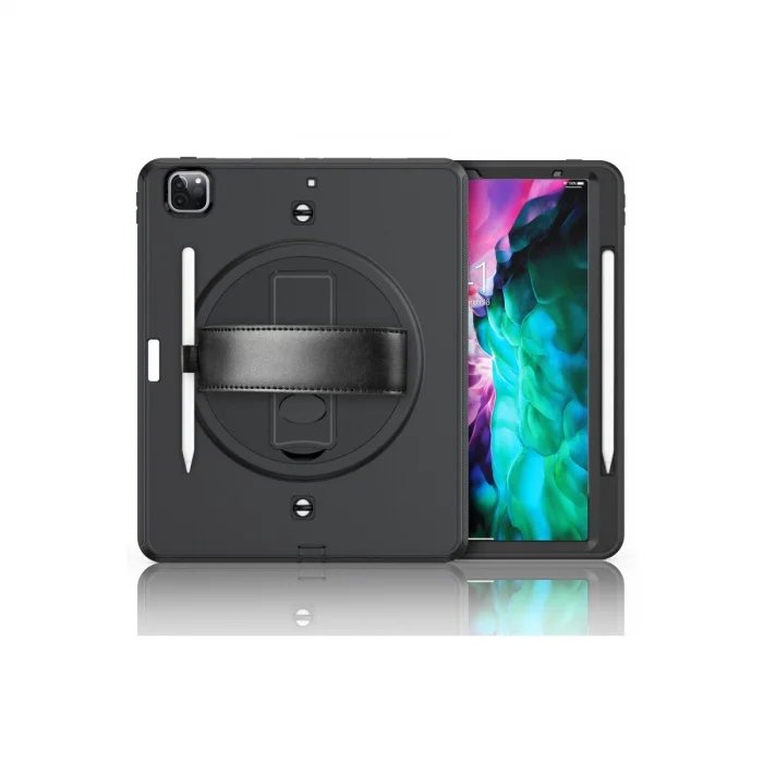 BUĞZ İpad Pro 12.9 (2021) Kılıf Strap-c Otterbox Tablet Kapak - Siyah