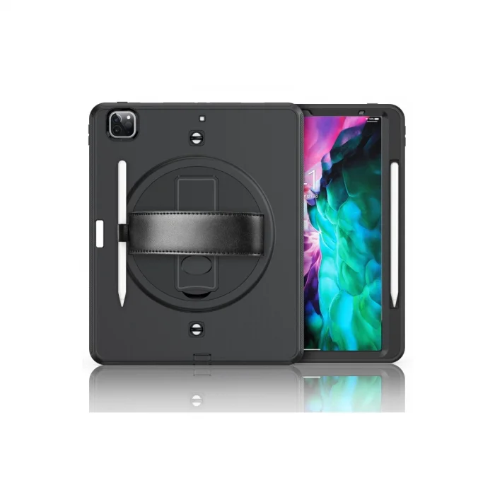 BUĞZ İpad Pro 12.9 (2021) Kılıf Strap-c Otterbox Tablet Kapak - Siyah