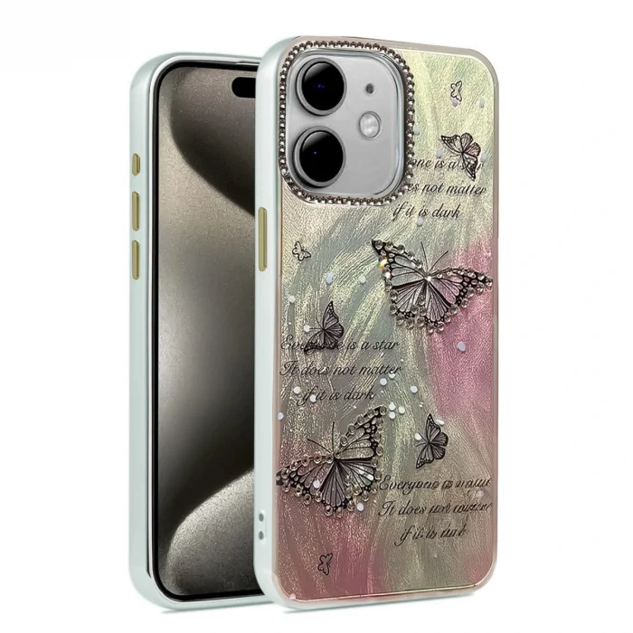 BUĞZ İphone 11 Kılıf Blade Aynalı Desenli Kapak - Desen 6