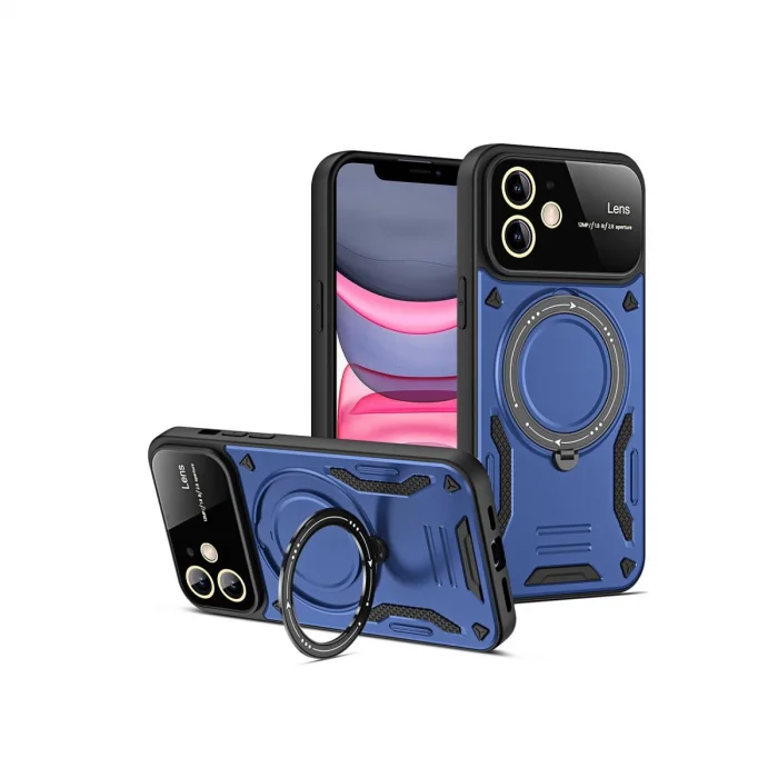 BUĞZ İphone 11 Kılıf Joy Lens Standlı Kapak - Lacivert