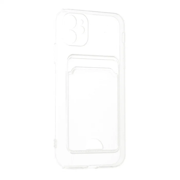 BUĞZ İphone 11 Kılıf Kart Şeffaf Silikon - Şeffaf