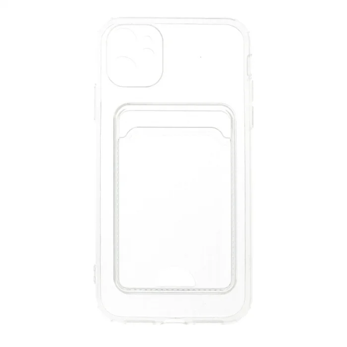 BUĞZ İphone 11 Kılıf Kart Şeffaf Silikon - Şeffaf