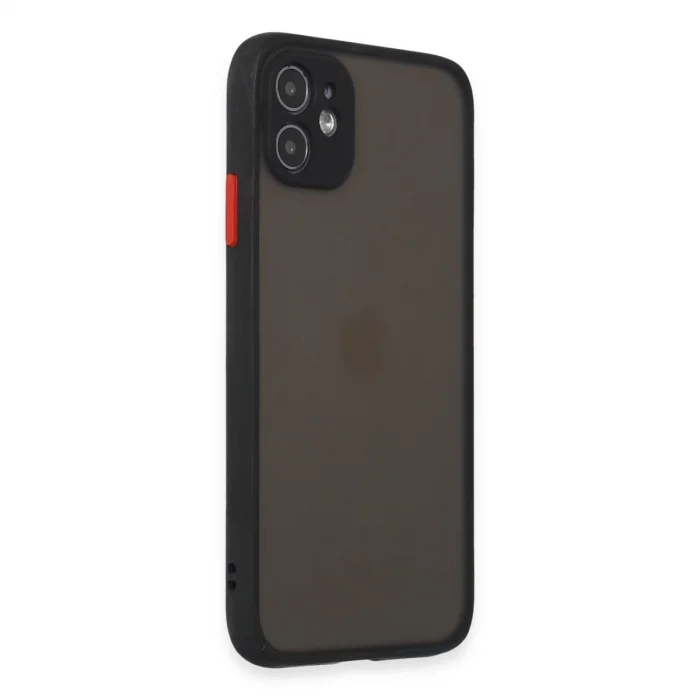 BUĞZ İphone 11 Kılıf Montreal Silikon Kapak - Siyah
