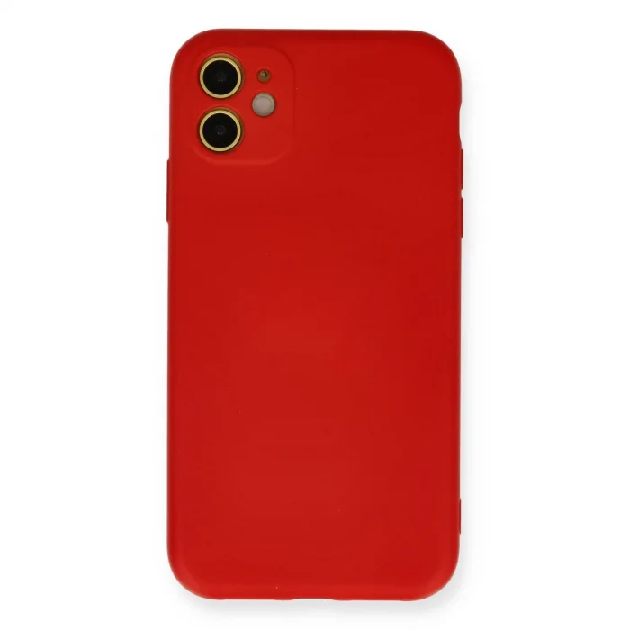 BUĞZ İphone 11 Kılıf Nano İçi Kadife Silikon - Kırmızı