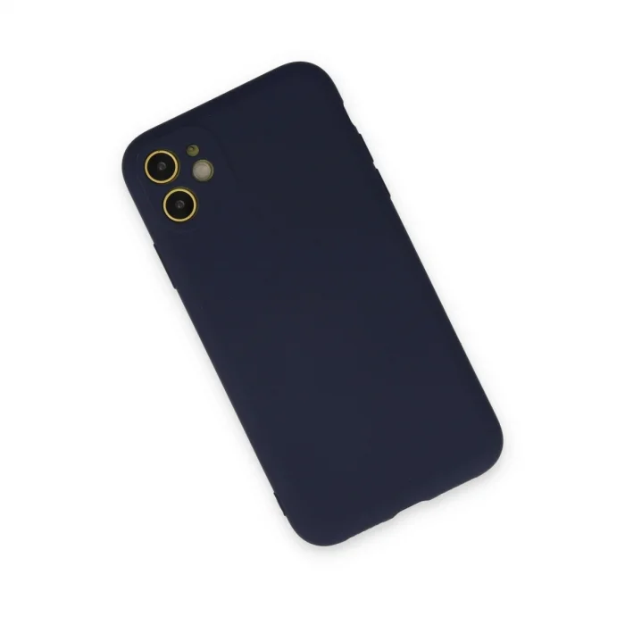 BUĞZ İphone 11 Kılıf Nano İçi Kadife Silikon - Lacivert