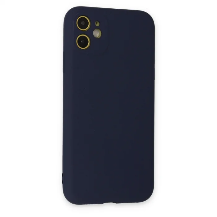 BUĞZ İphone 11 Kılıf Nano İçi Kadife Silikon - Lacivert