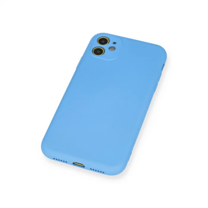 BUĞZ İphone 11 Kılıf Nano İçi Kadife Silikon - Mavi