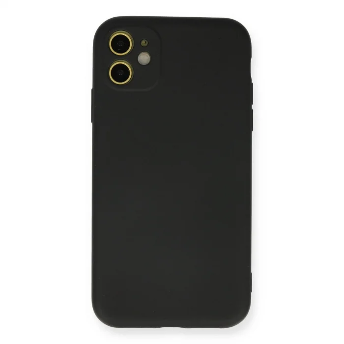 BUĞZ İphone 11 Kılıf Nano İçi Kadife Silikon - Siyah