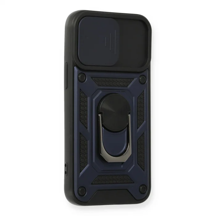 BUĞZ İphone 11 Kılıf Pars Lens Yüzüklü Silikon - Lacivert