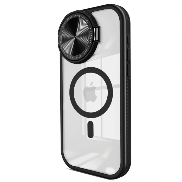 BUĞZ İphone 11 Kılıf Teleskop Lens Magsafe Silikon Kapak - Siyah
