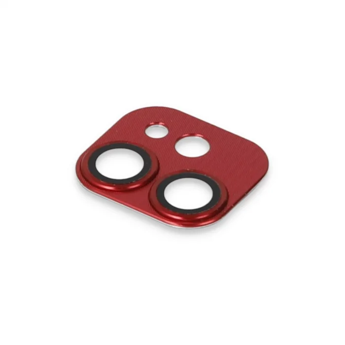 BUĞZ İphone 11 Pers Alüminyum Kamera Lens - Kırmızı